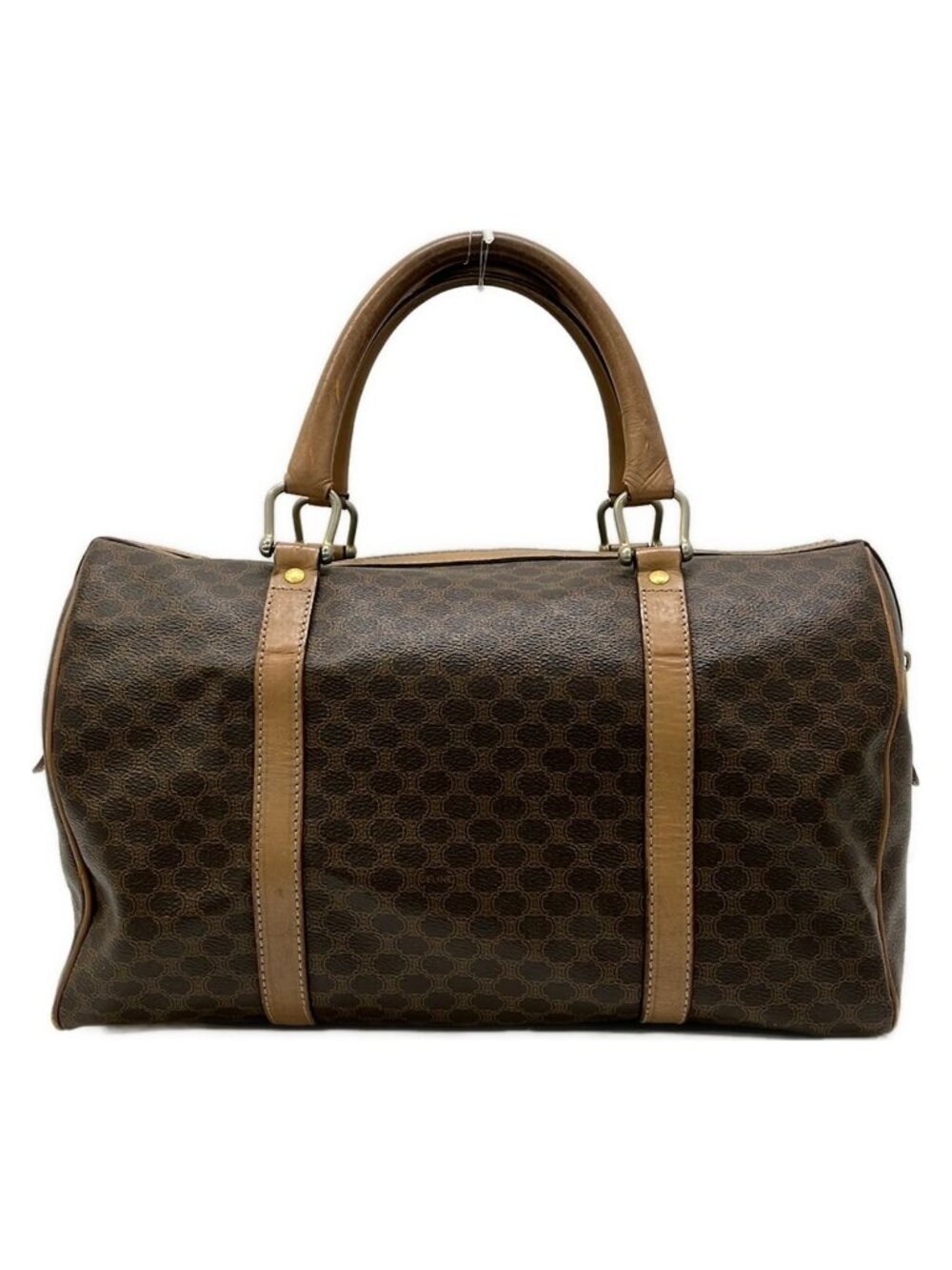 ★SOLD★ Celine Boston Bag Macadam Pattern Dark Brown No Lock Leather - Picture 3 of 12